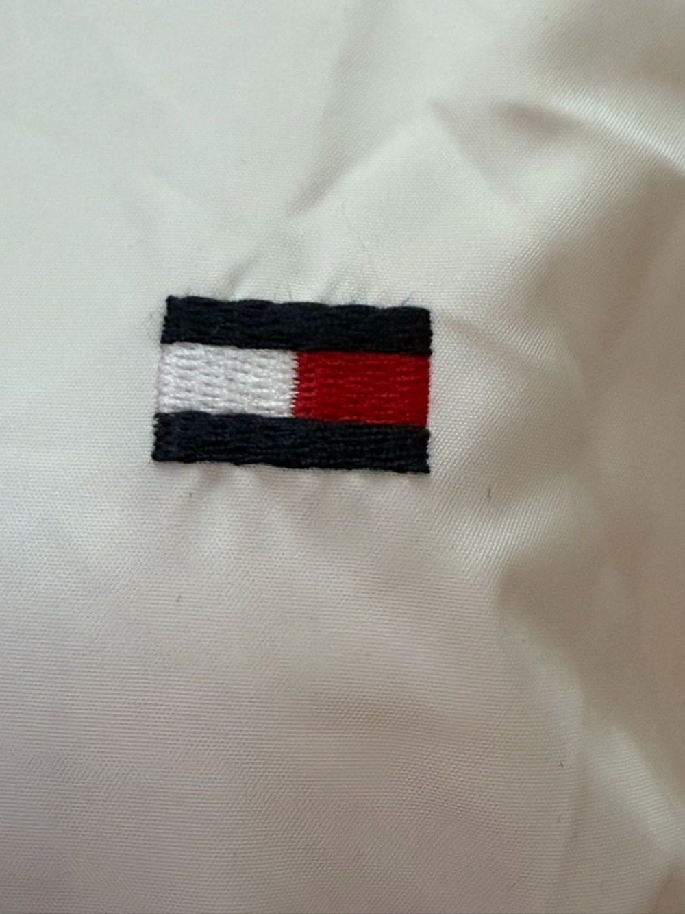 Tommy Hilfiger Reversible Jacket White Fleece & Nylon Hooded Zip Logo NWT Medium - Picture 6 of 9